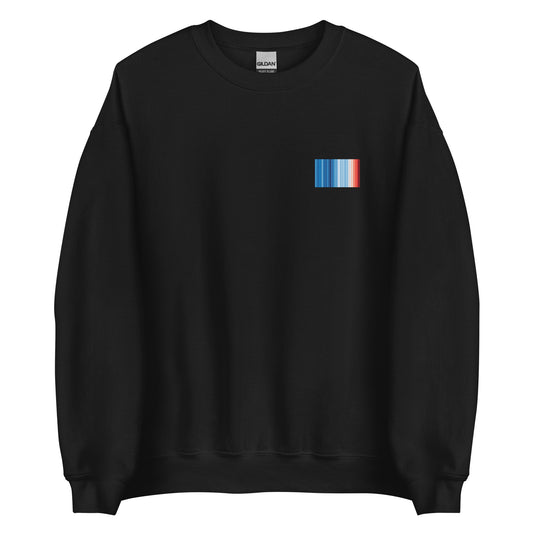 Climate Change Global Warming Stripes | Basic- Sustainably Made Sweatshirt