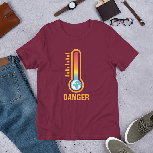 Danger - Sustainably Made Unisex t-shirt