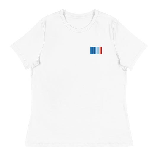 Climate Change Global Warming Stripes | Basic - Sustainably Made Women's T-shirt