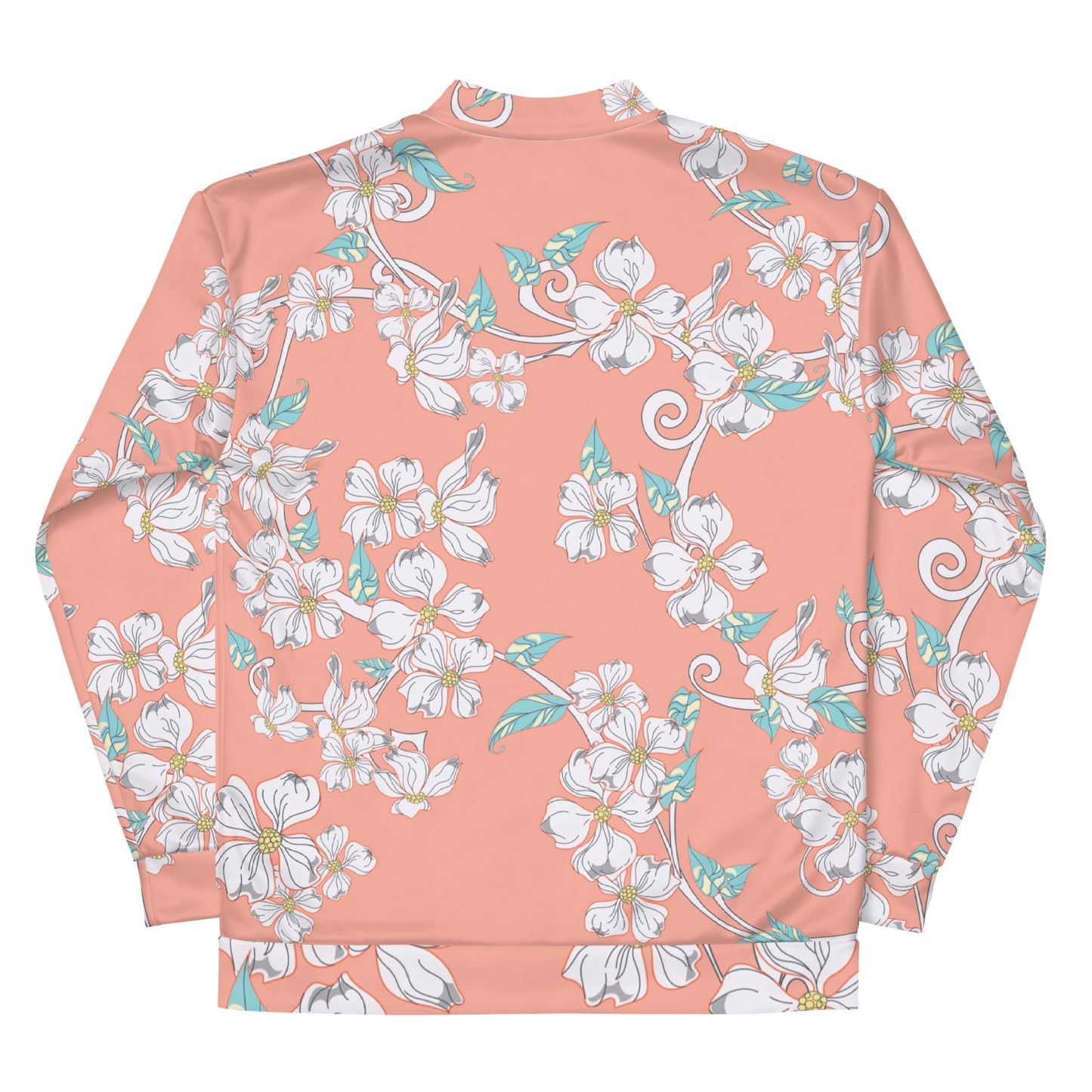 Eco friendly floral bomber jacket design