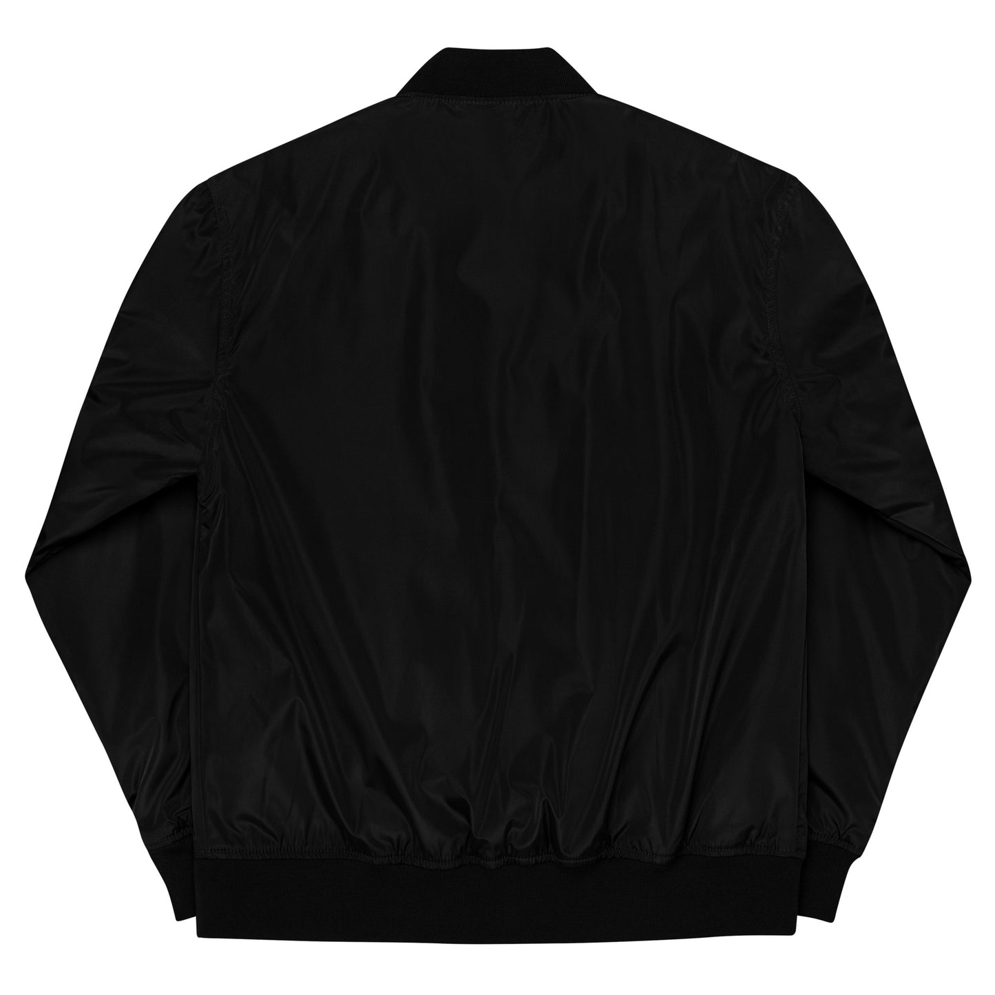 Recycled polyester bomber jacket with floral embroidery