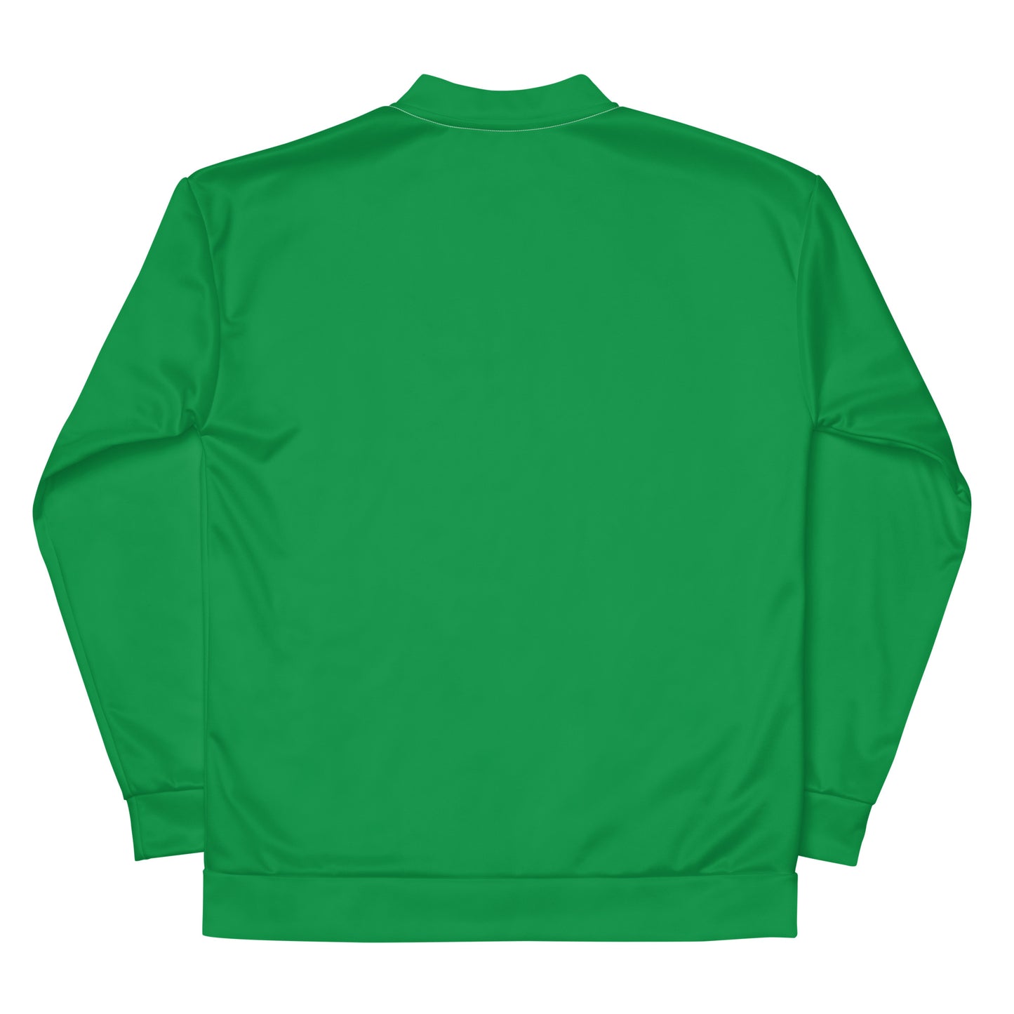 Eco-friendly basic green all-over print bomber jacket
