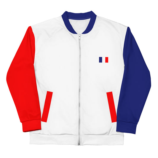France flag sustainably made unisex bomber jacket