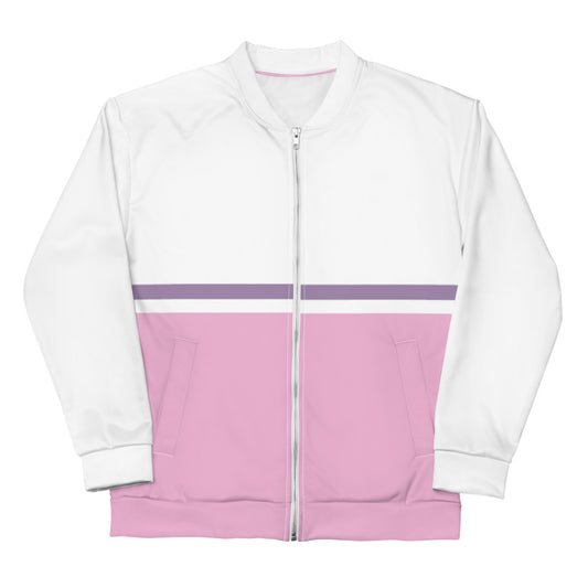 Retro pink sustainably made vintage bomber jacket