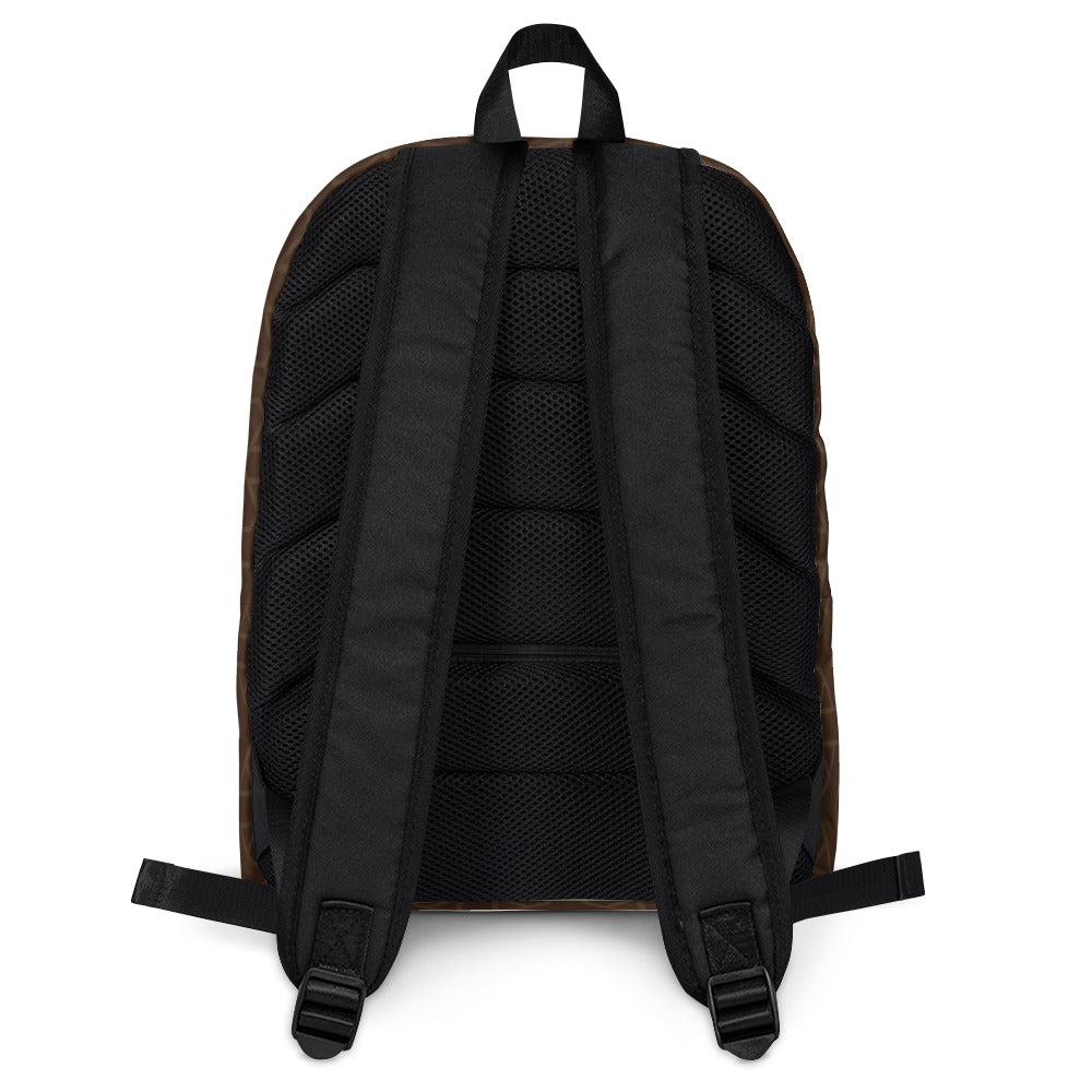 Deep Brown Pattern - Sustainably Made Backpack