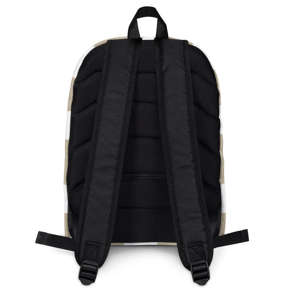 Mocca Chequered Flag - Sustainably Made Backpack