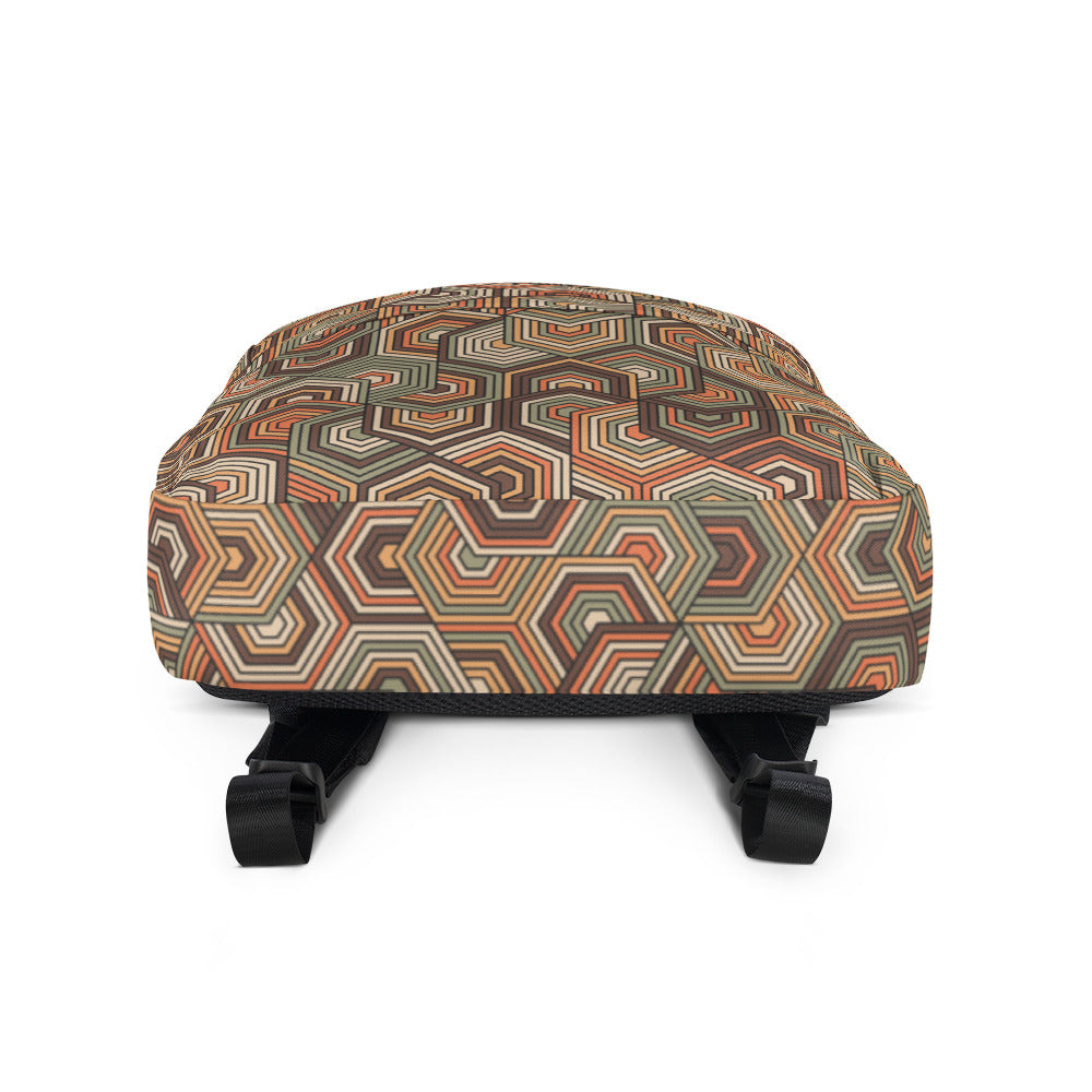 Hexagonal Retro - Sustainably Made Backpack