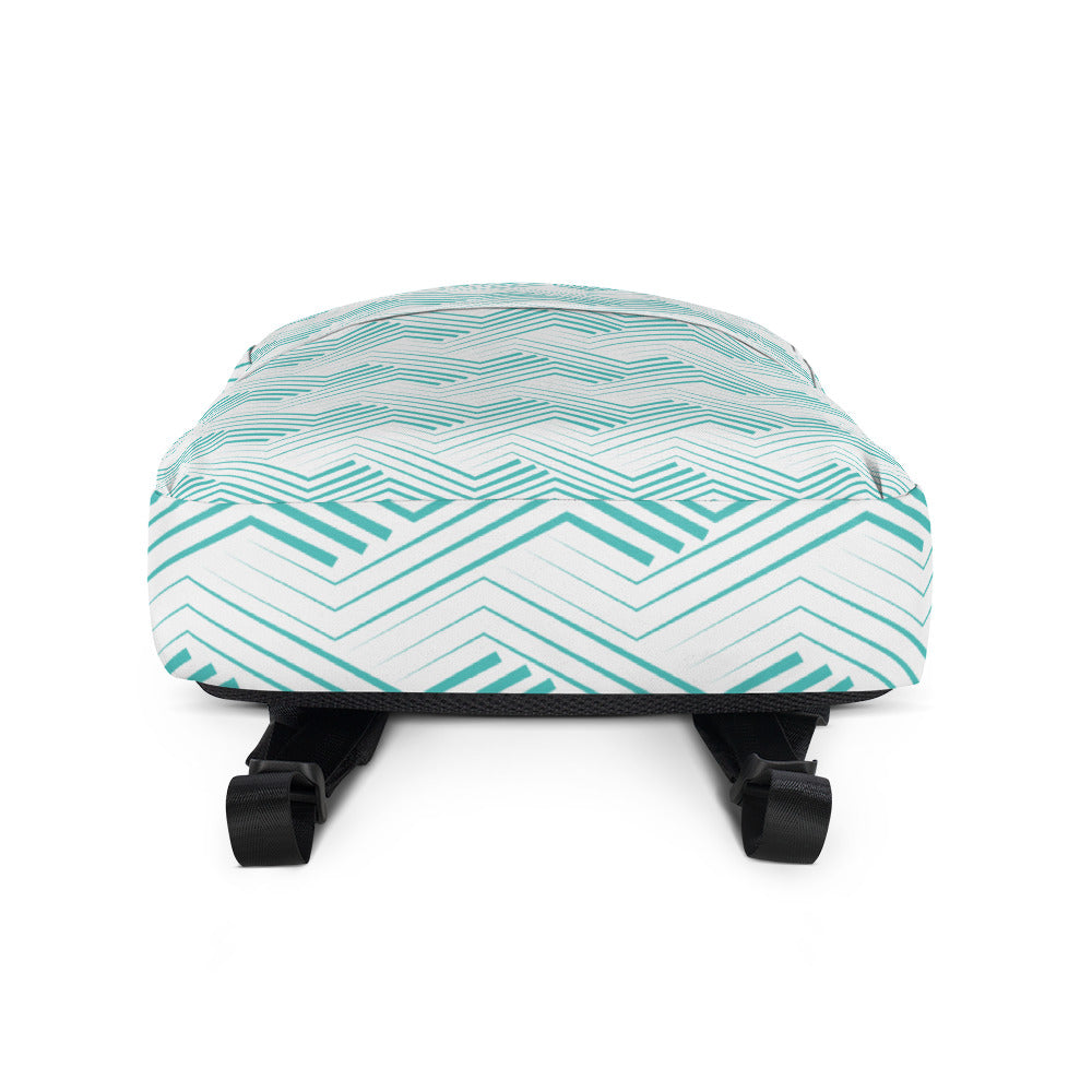 Blue Zigzag - Sustainably Made Backpack