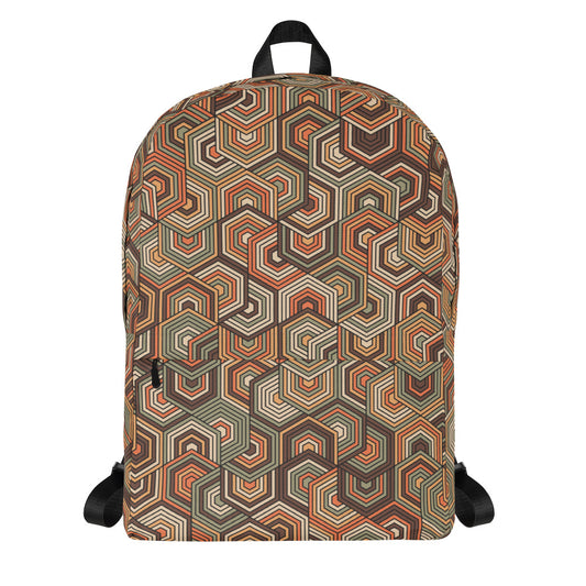 Hexagonal Retro - Sustainably Made Backpack