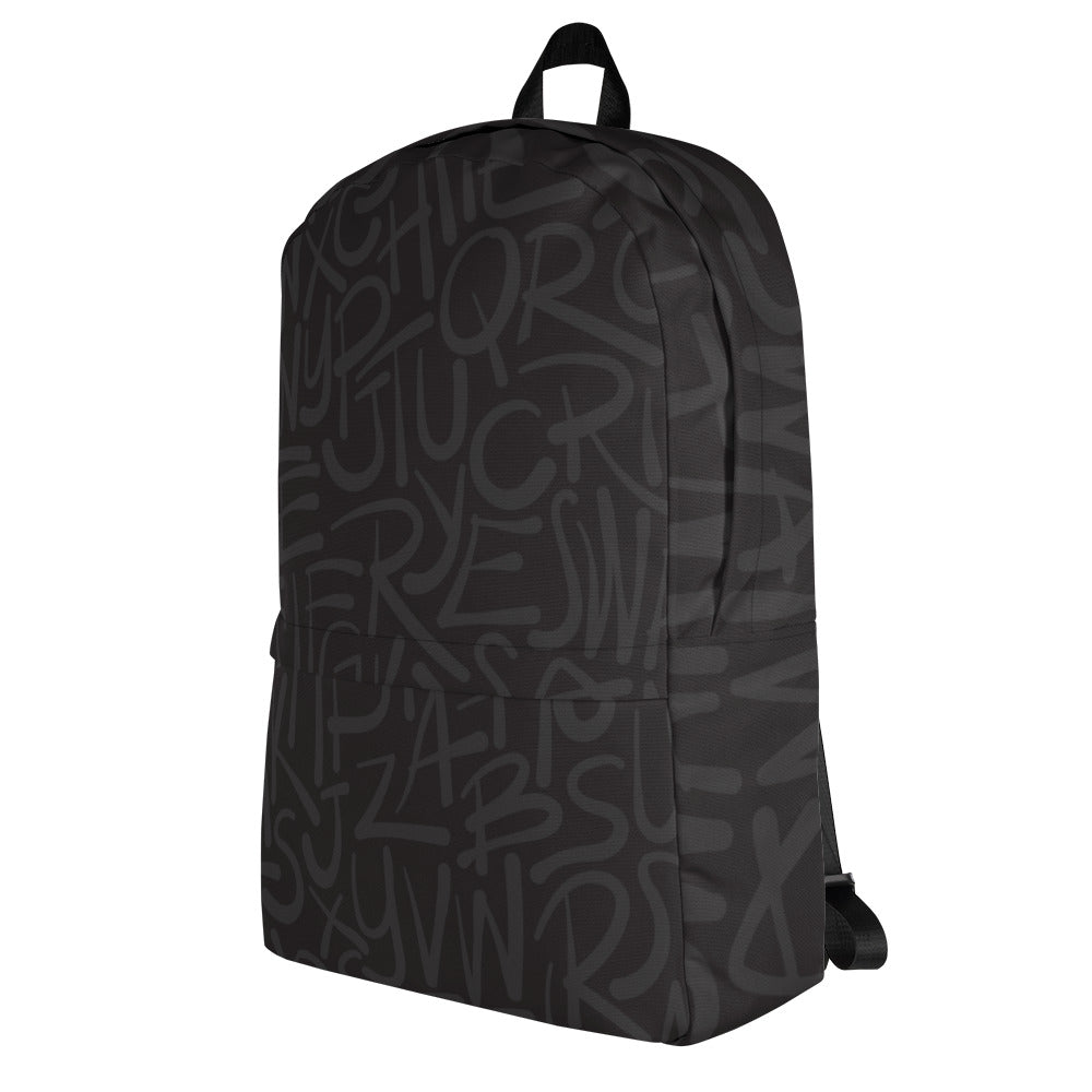 Dark Alphabet - Sustainably Made Backpack