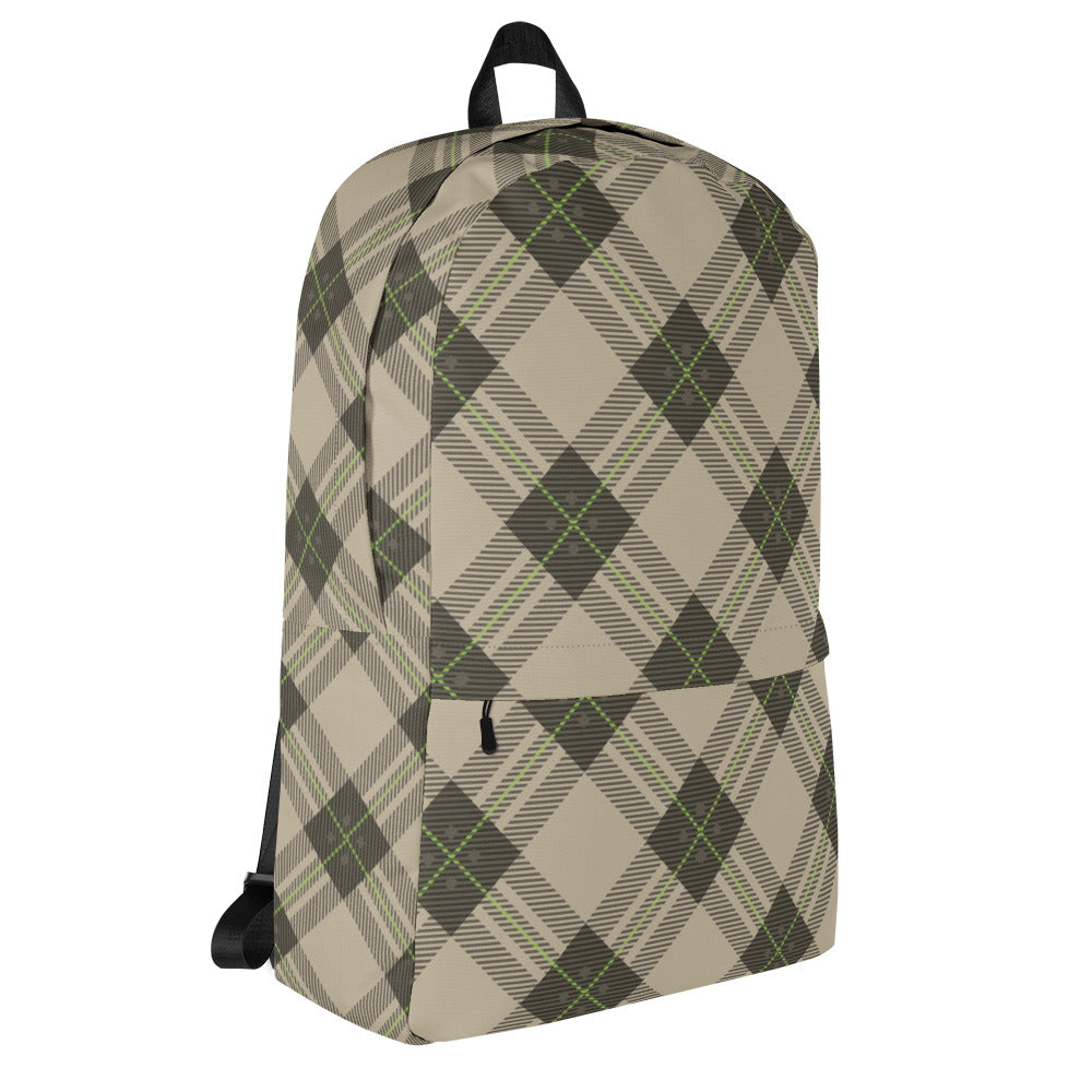 Brown Tartan - Sustainably Made Backpack