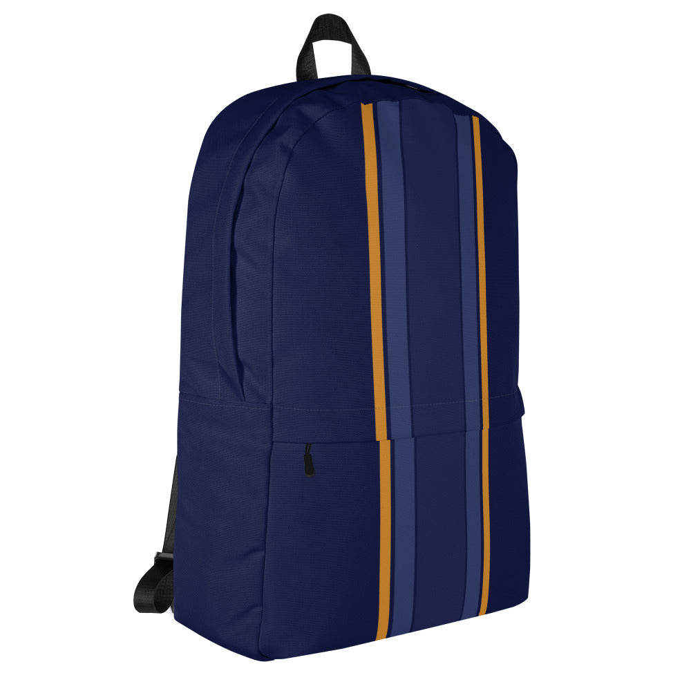 Vertical Dark Blue - Sustainably Made Backpack