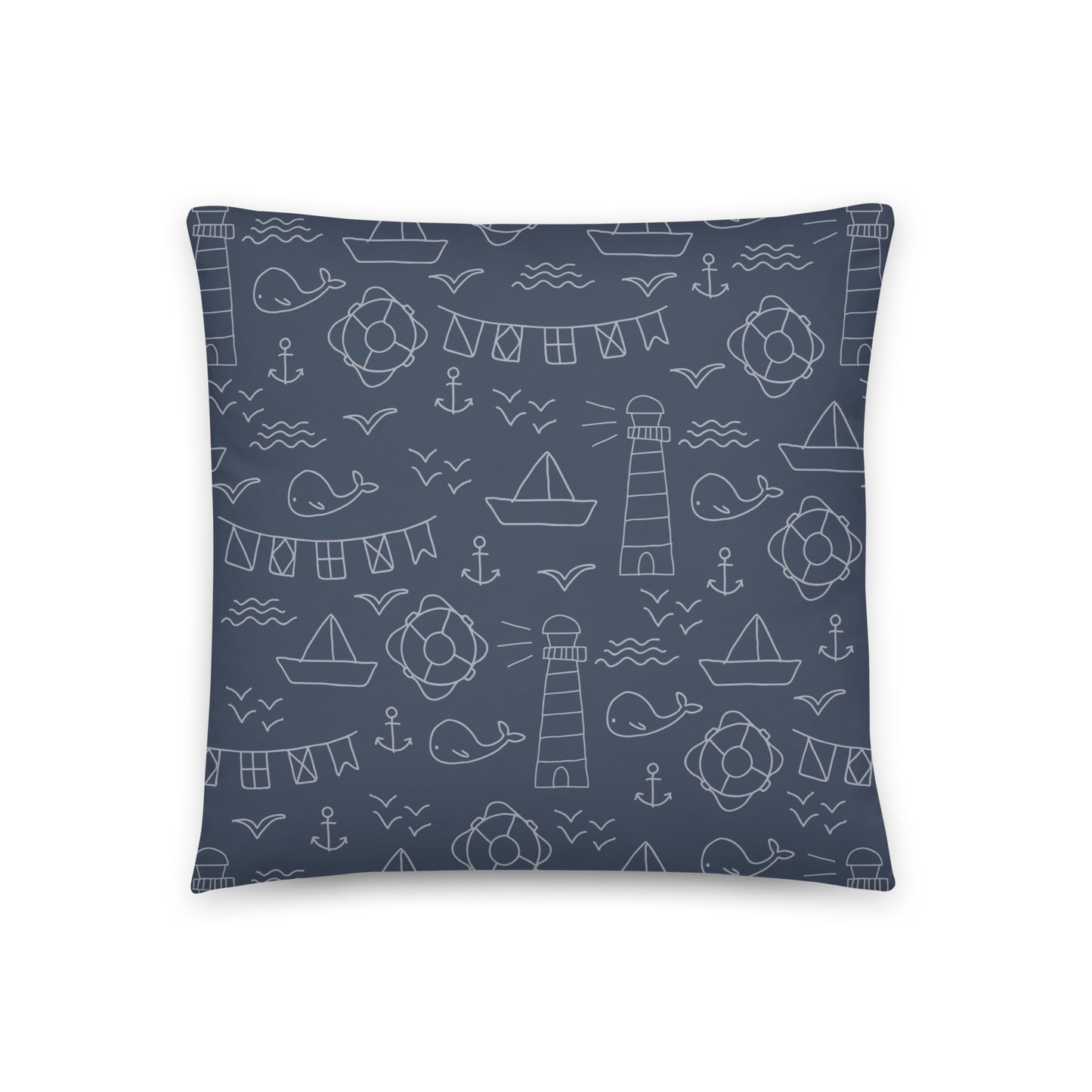 Lighthouse Doodle - Sustainably Made Pillows
