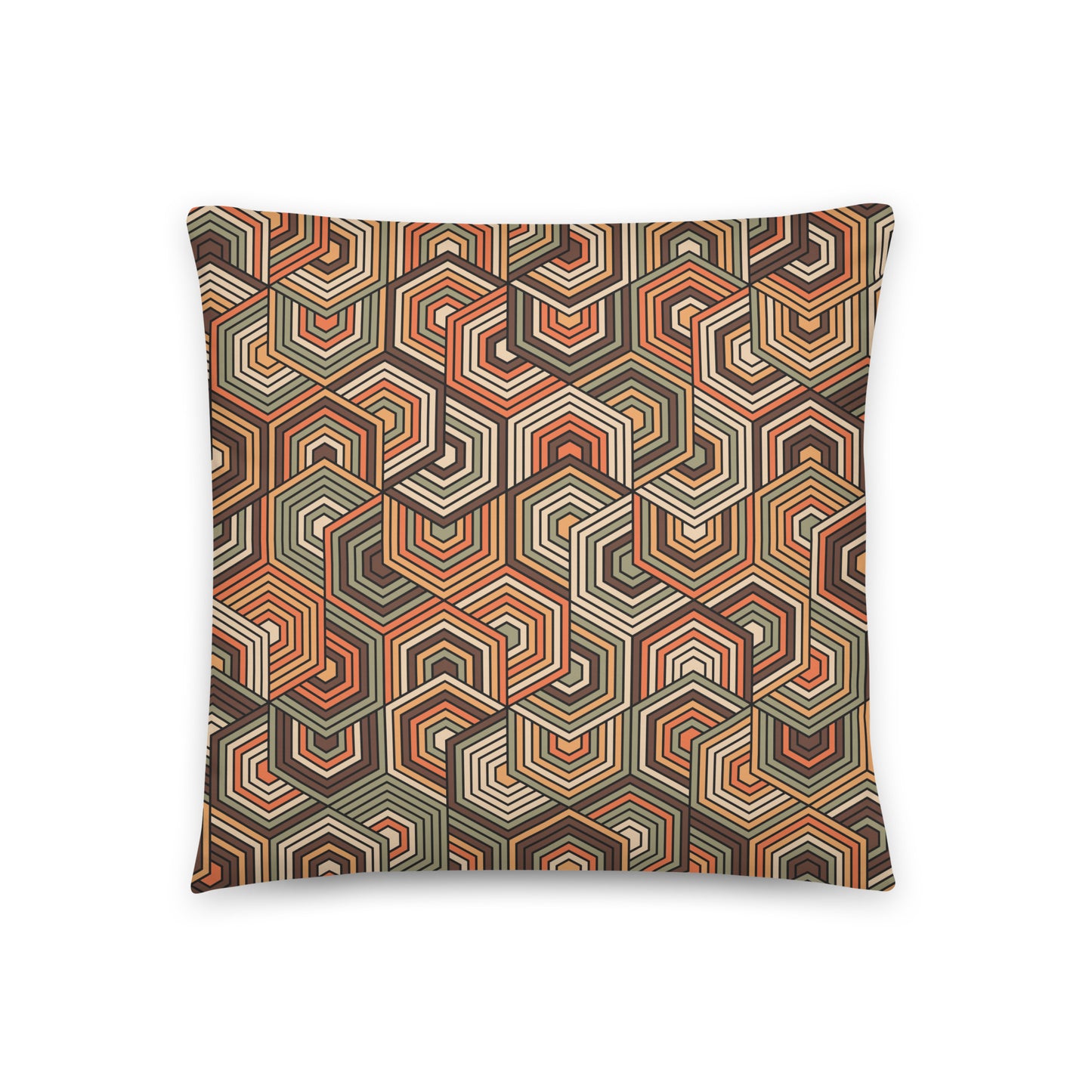 Hexagonal Retro Pattern - Sustainably Made Pillows