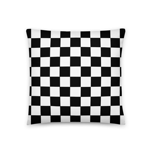 Black & White Chequered Flag - Sustainably Made Pillows