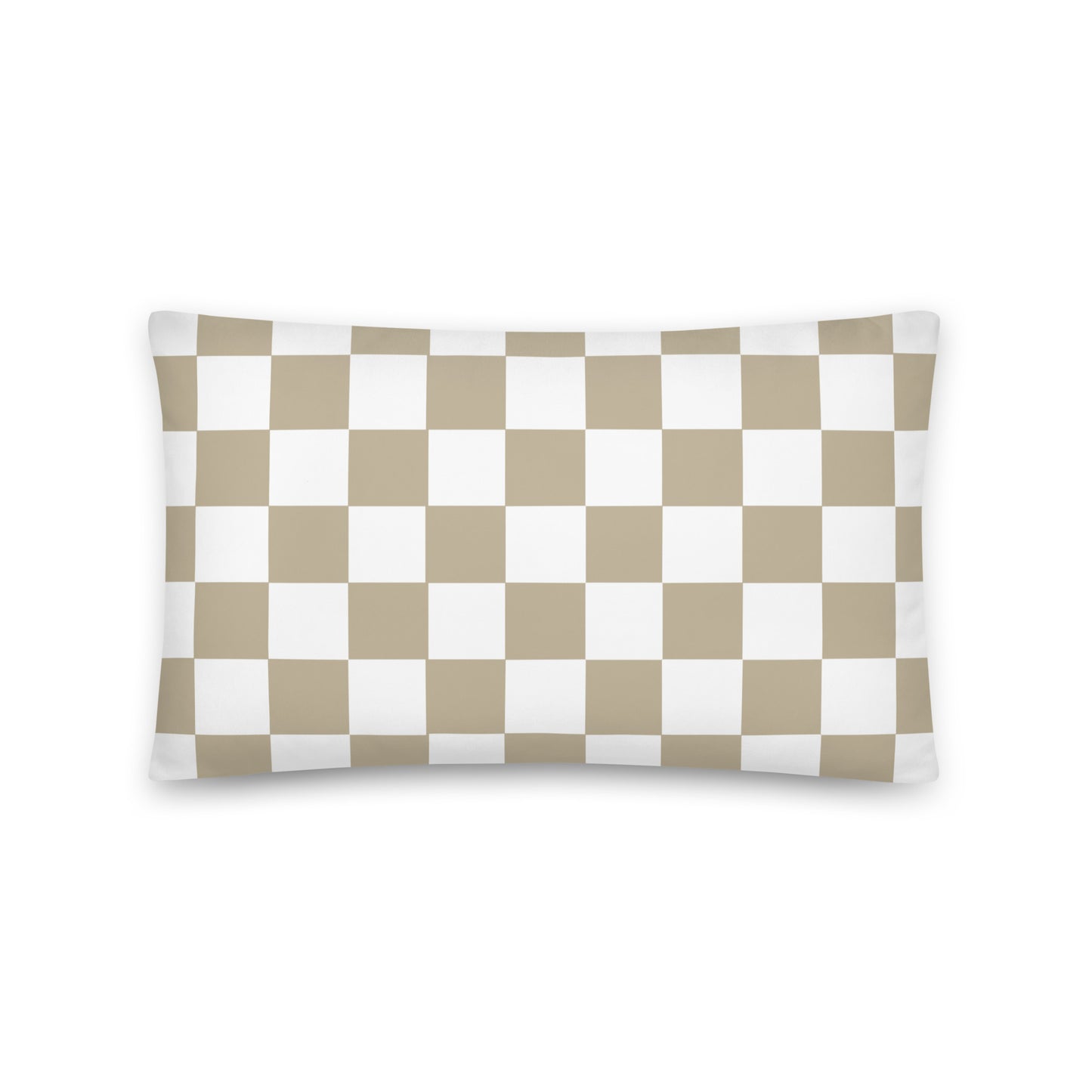 Mocca Chequered Flag - Sustainably Made Pillows