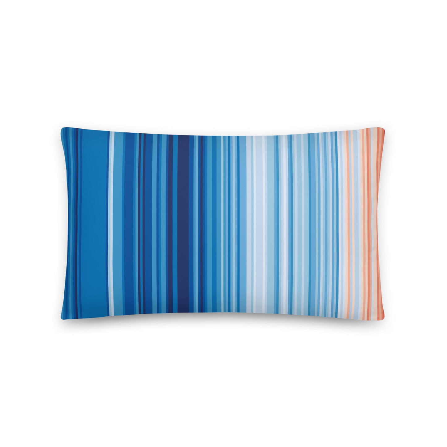 Climate Change Global Warming Stripes - Sustainably Made Basic Pillow