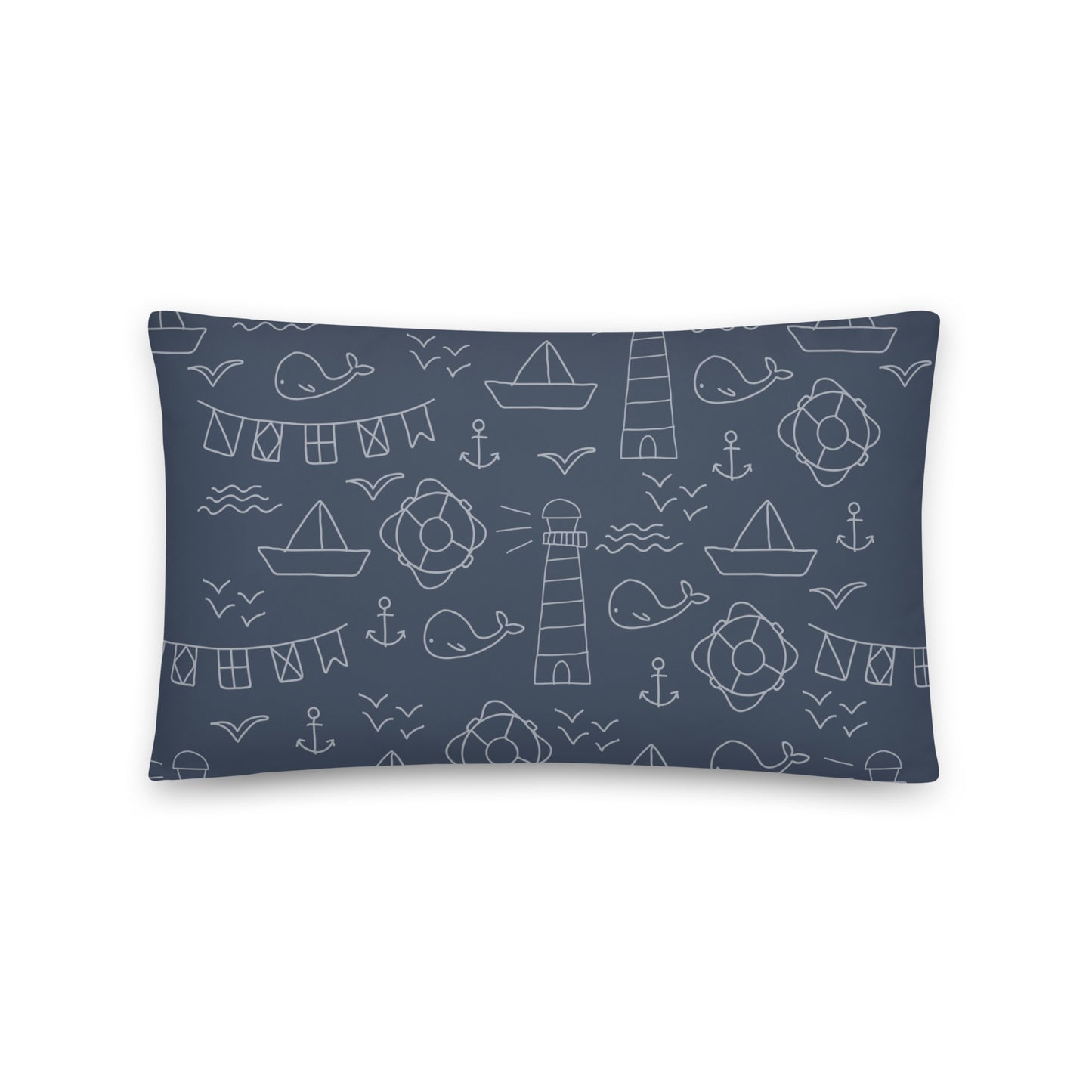 Lighthouse Doodle - Sustainably Made Pillows