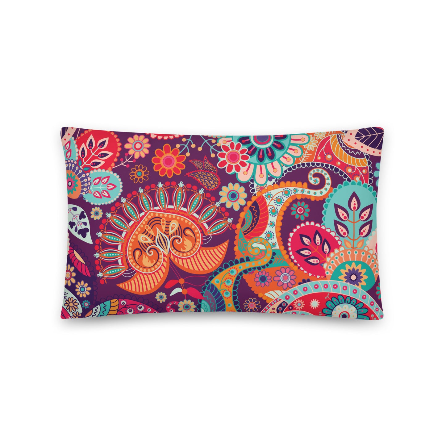 Floral Orange Tribe - Sustainably Made Pillows