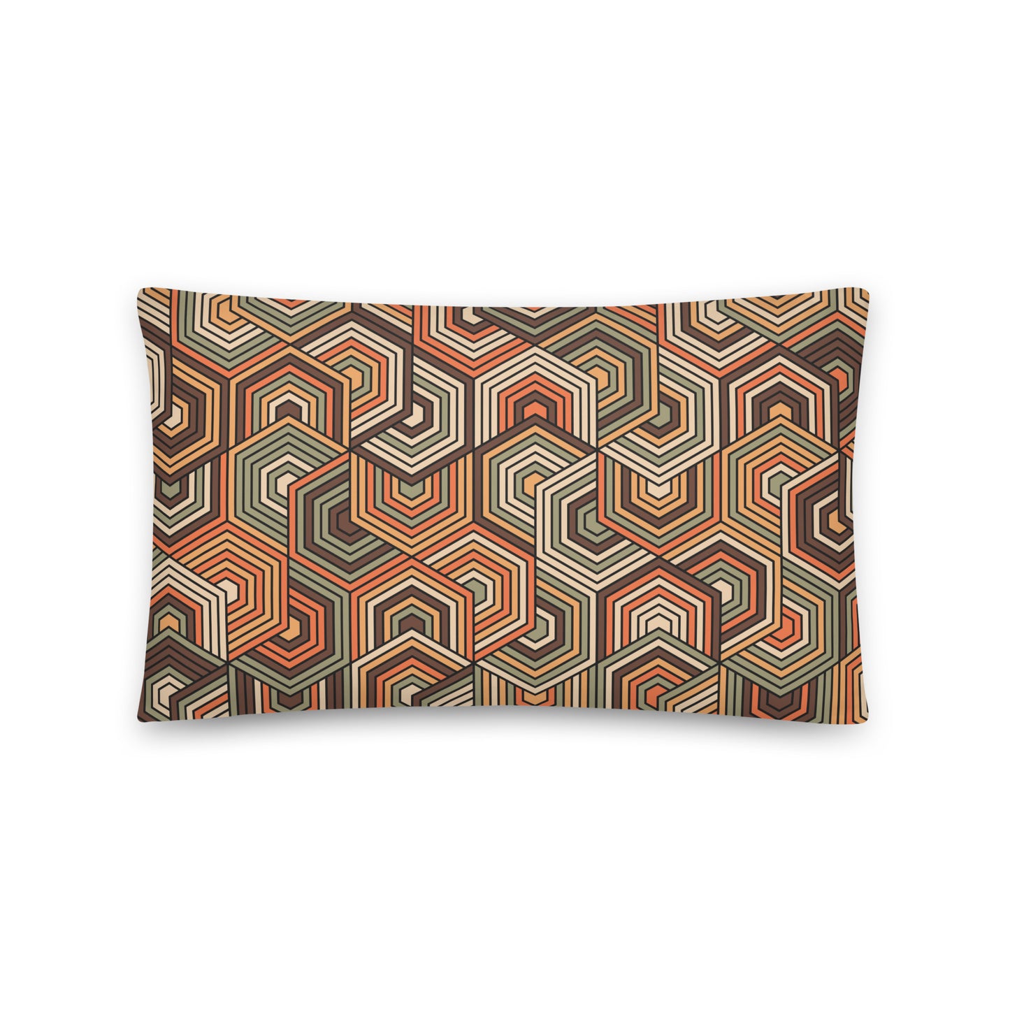 Hexagonal Retro Pattern - Sustainably Made Pillows