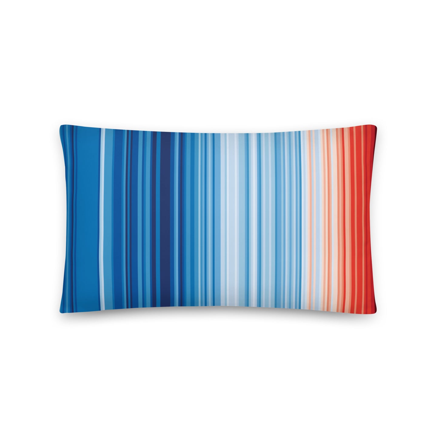 Climate Change Global Warming Stripes - Sustainably Made Basic Pillow
