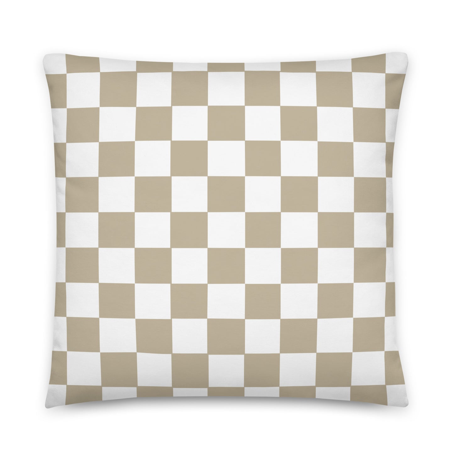 Mocca Chequered Flag - Sustainably Made Pillows