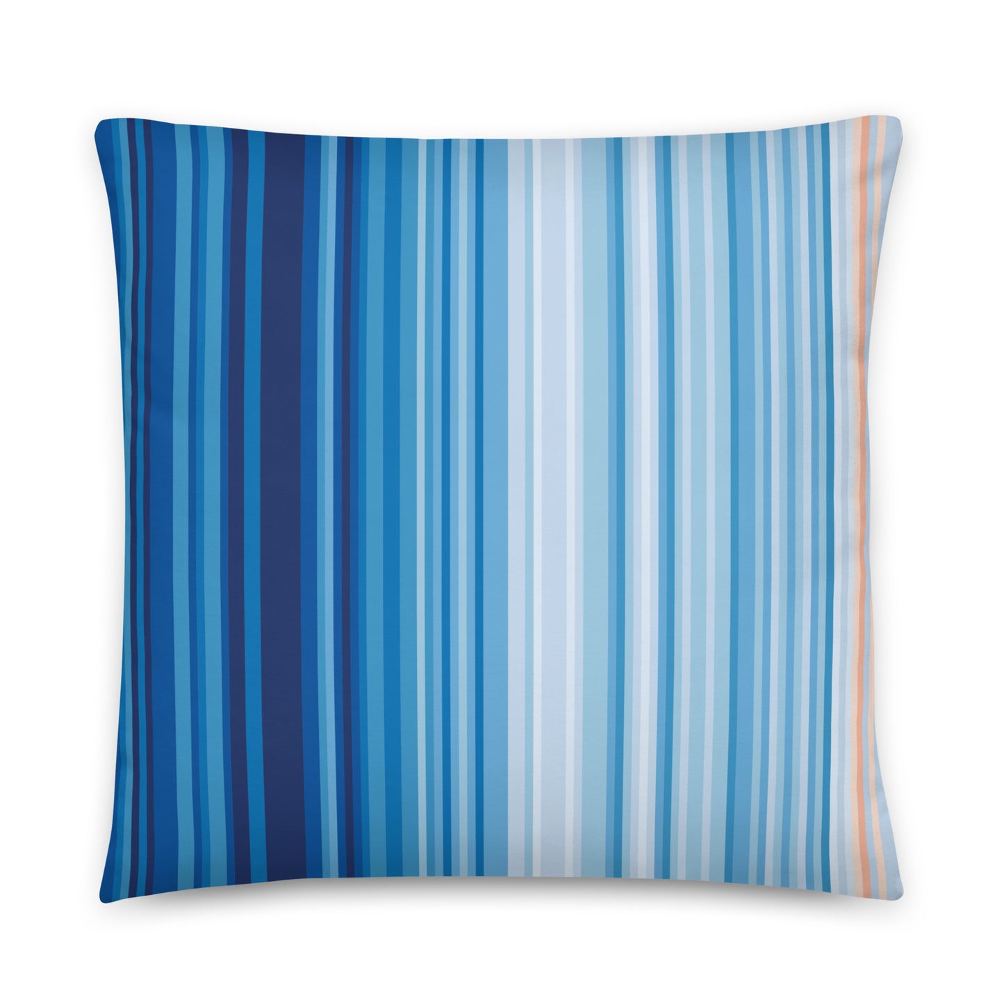 Climate Change Global Warming Stripes - Sustainably Made Basic Pillow