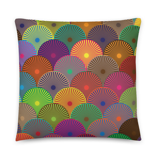 Colorful Flower Circles - Sustainably Made Pillows