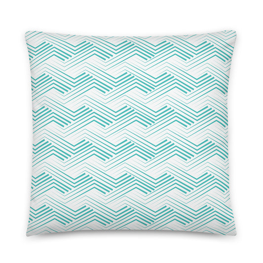 Blue Zigzag Pattern - Sustainably Made Pillows