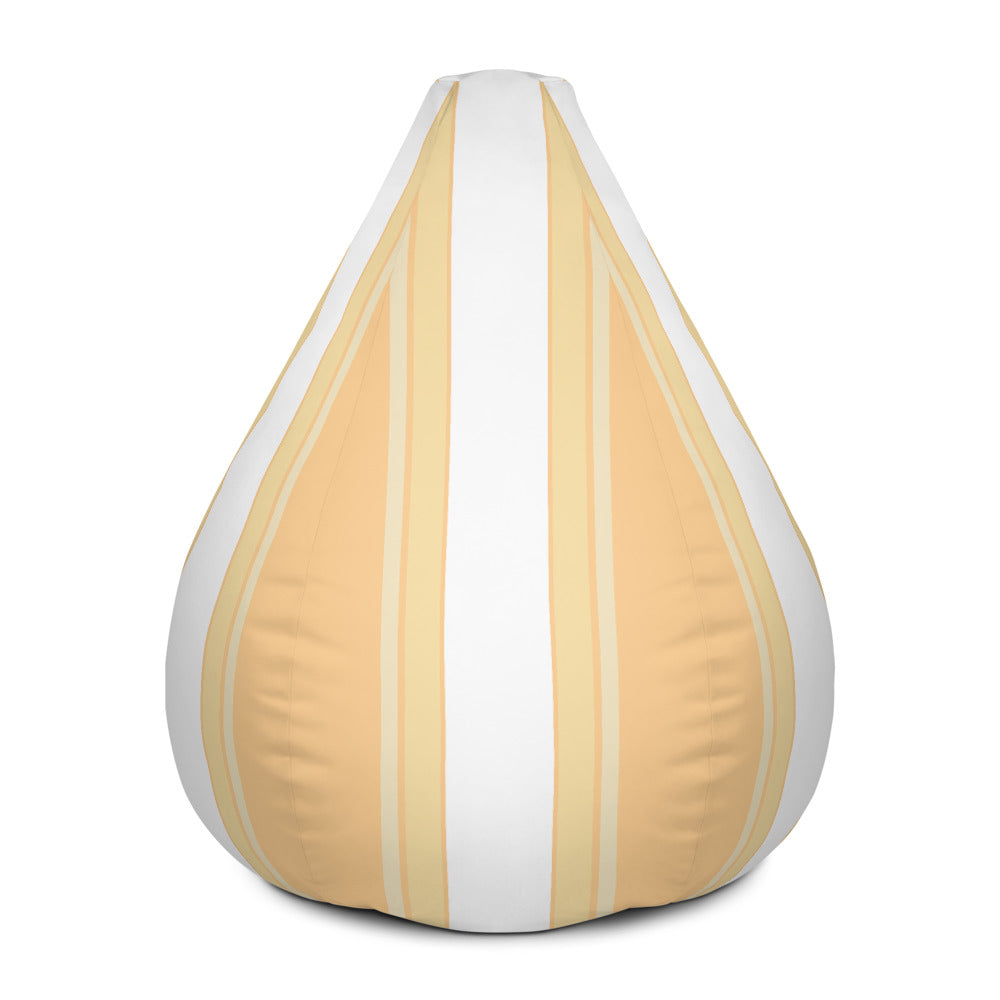 Vertical Yellow Stripes - Sustainably Made Bean Bag Chair Cover