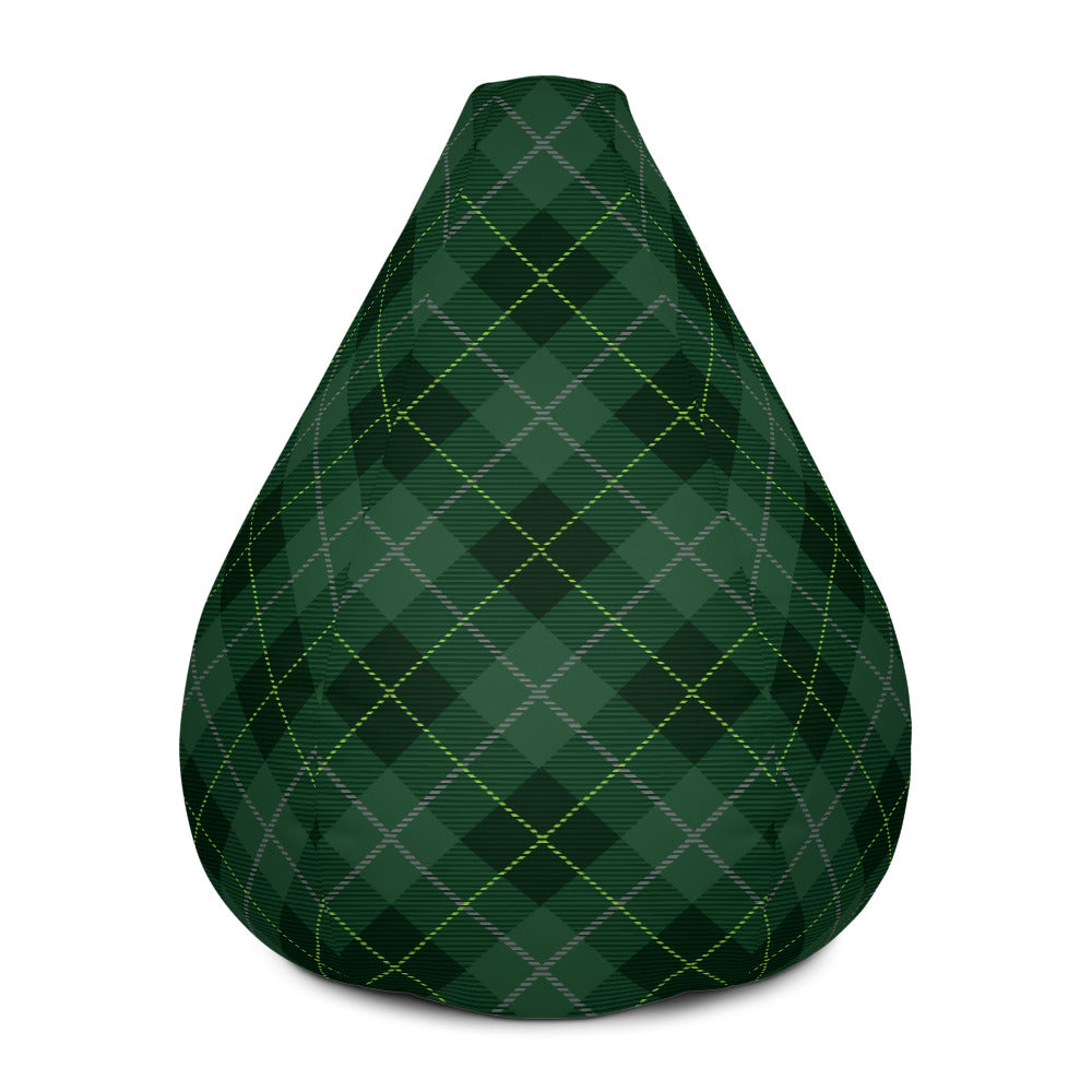 Deep Forest Tartan - Sustainably Made Bean Bag Chair Cover