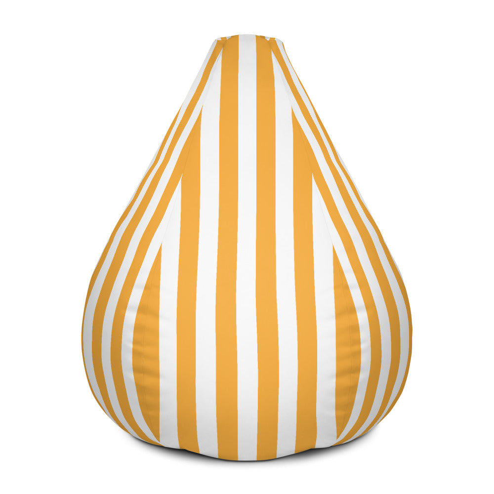 Vertical Lines Yellow - Sustainably Made Bean Bag Chair Cover