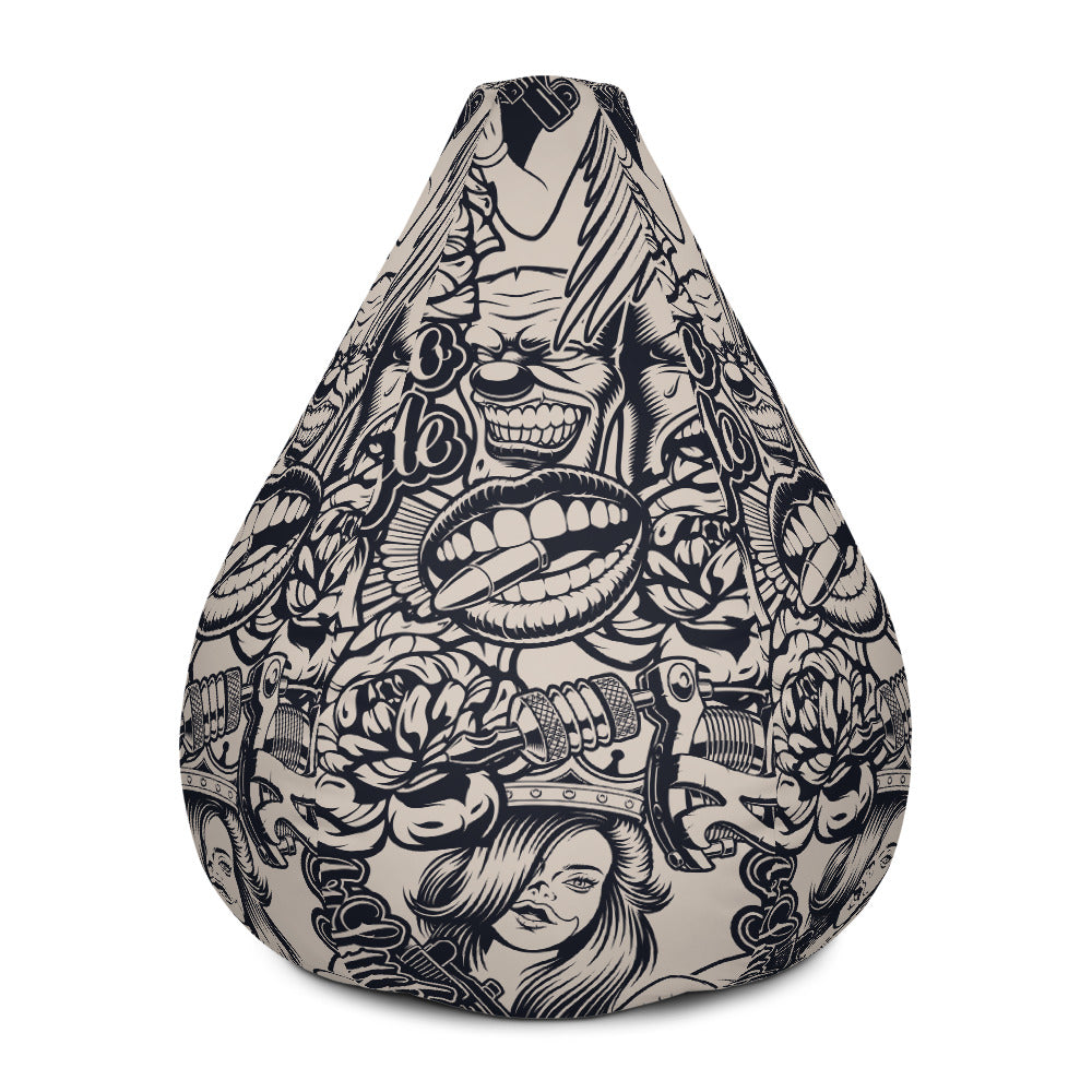 Tattoo Style - Sustainably Made Bean Bag Chair Cover