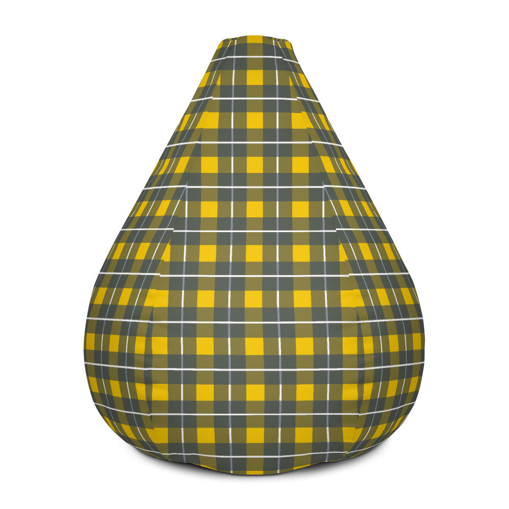 Yellow Tartan - Inspired By Harry Styles - Sustainably Made Bean Bag Chair Cover