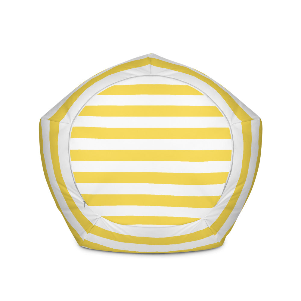 Yellow Stripes - Sustainably Made Bean Bag Chair Cover