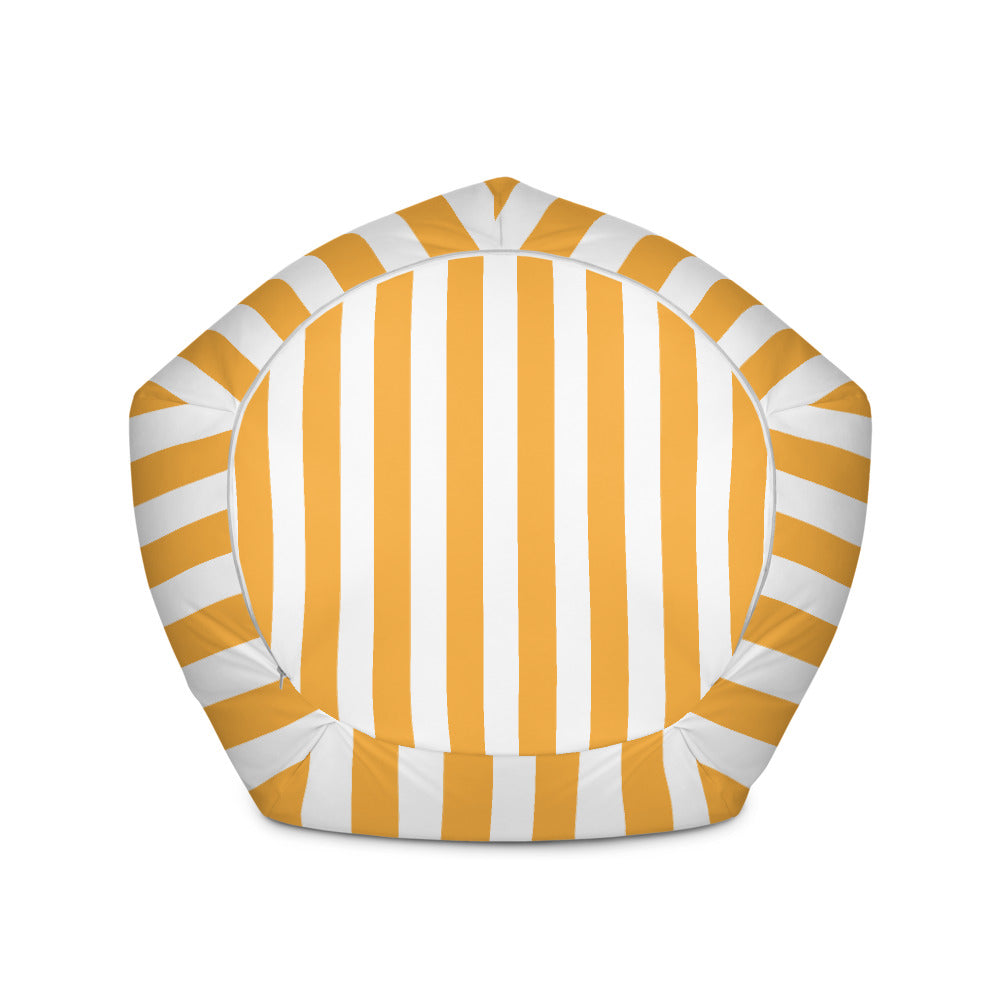 Vertical Lines Yellow - Sustainably Made Bean Bag Chair Cover