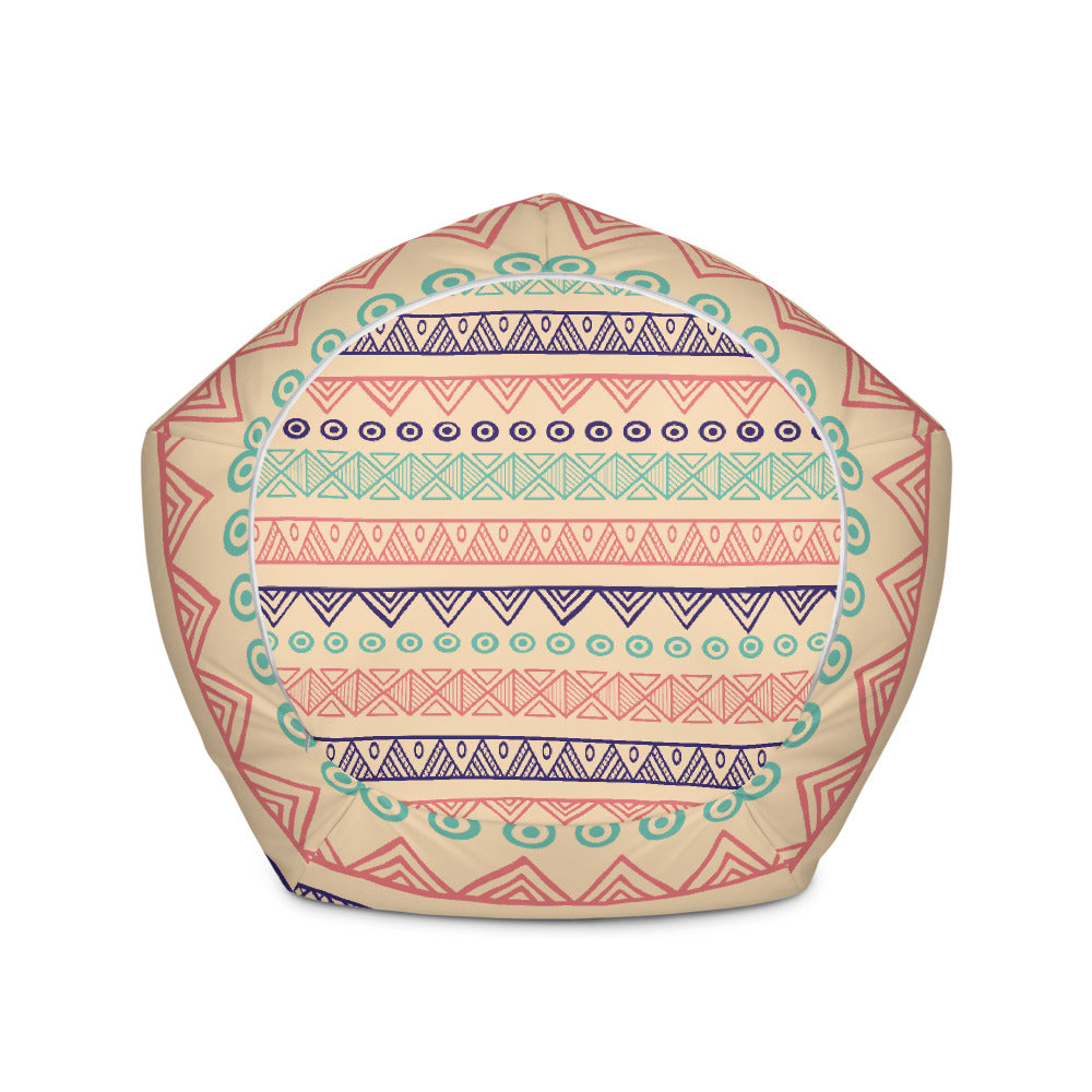 Hand Drawn Pattern - Sustainably Made Bean Bag Chair Cover