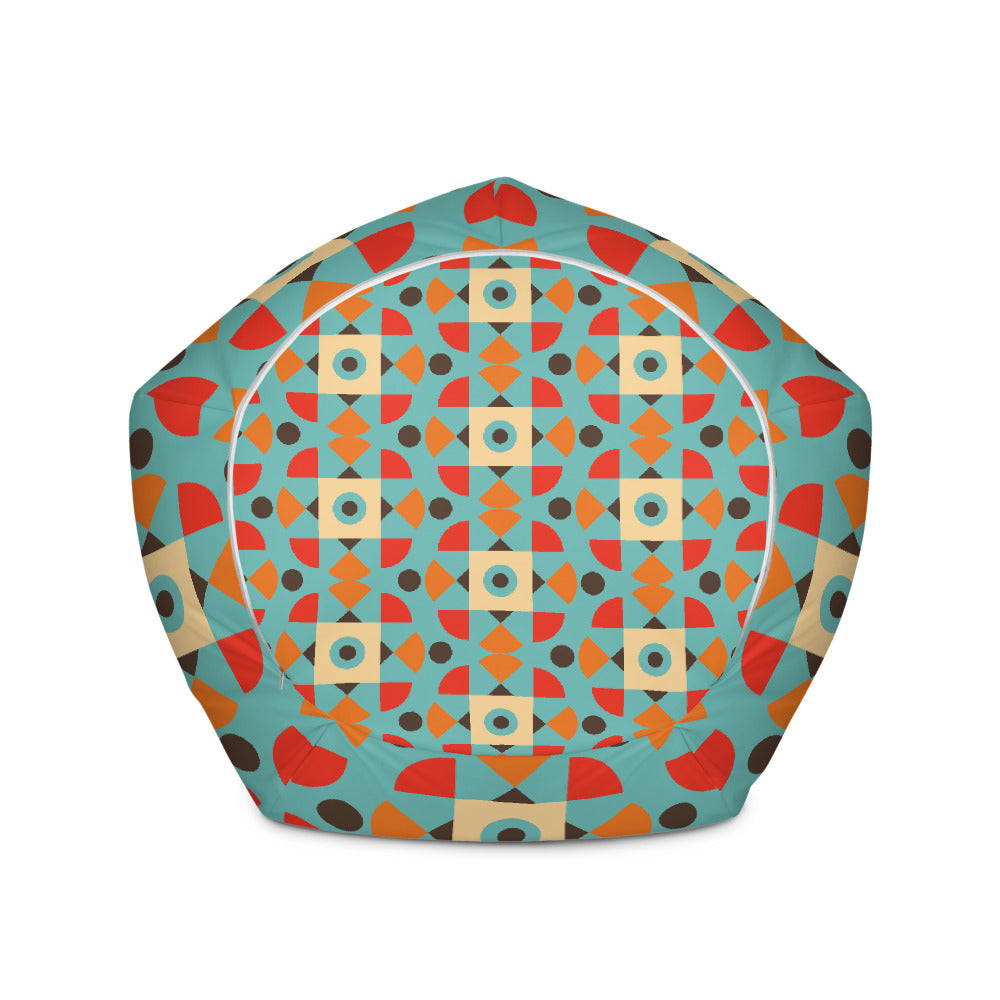 Retro Color Pattern - Sustainably Made Bean Bag Chair Cover
