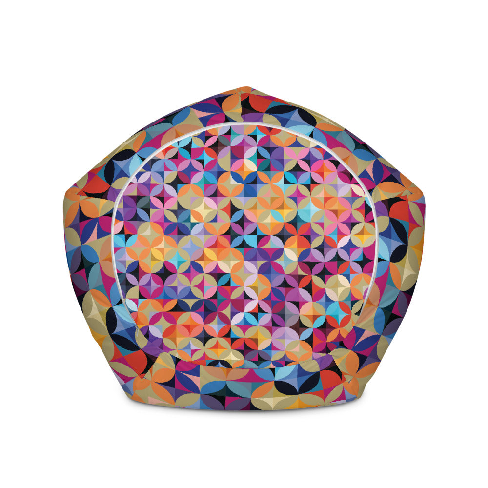 Multicolored Illusion - Sustainably Made Bean Bag Chair Cover