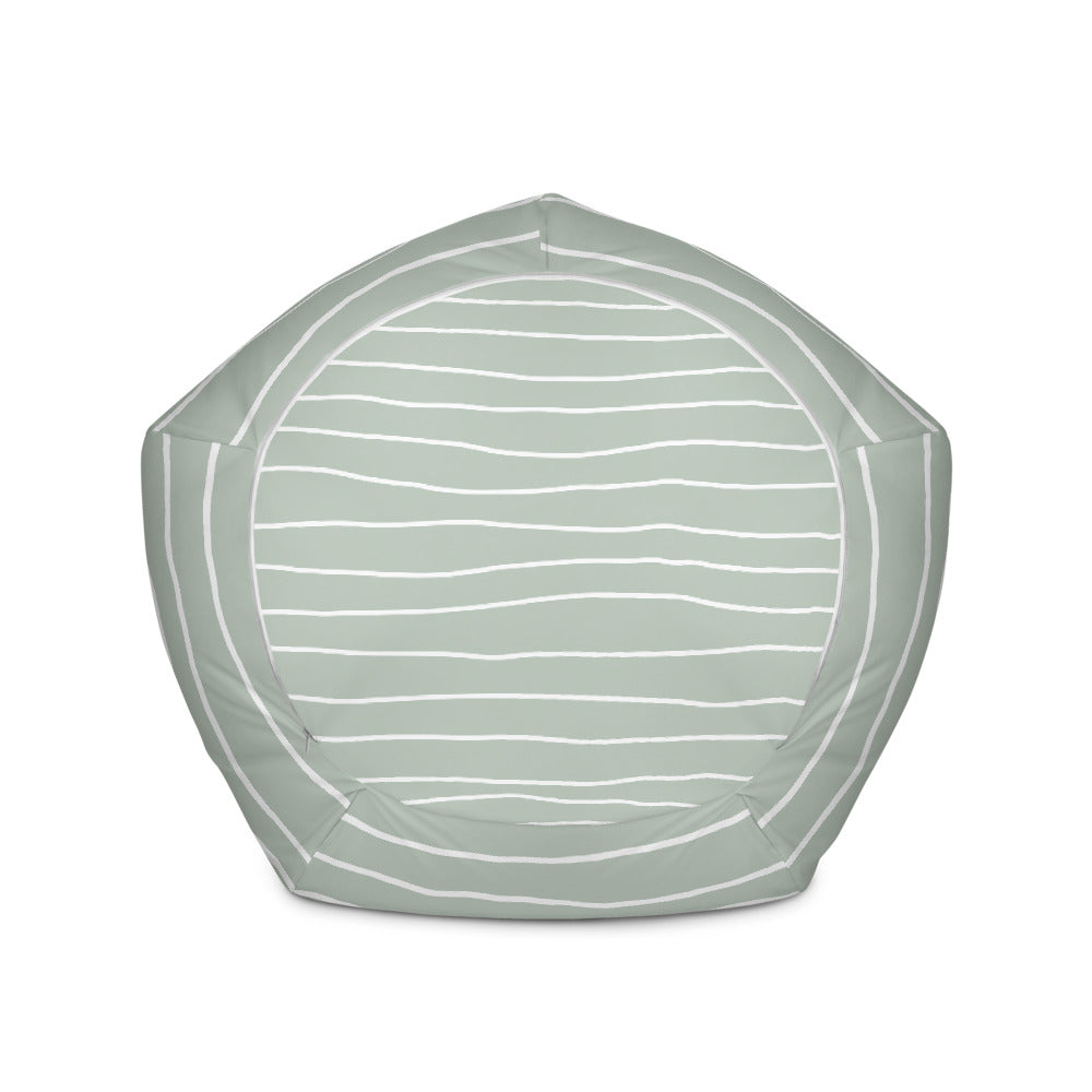 Hand Drawn Lines - Sustainably Made Bean Bag Chair Cover