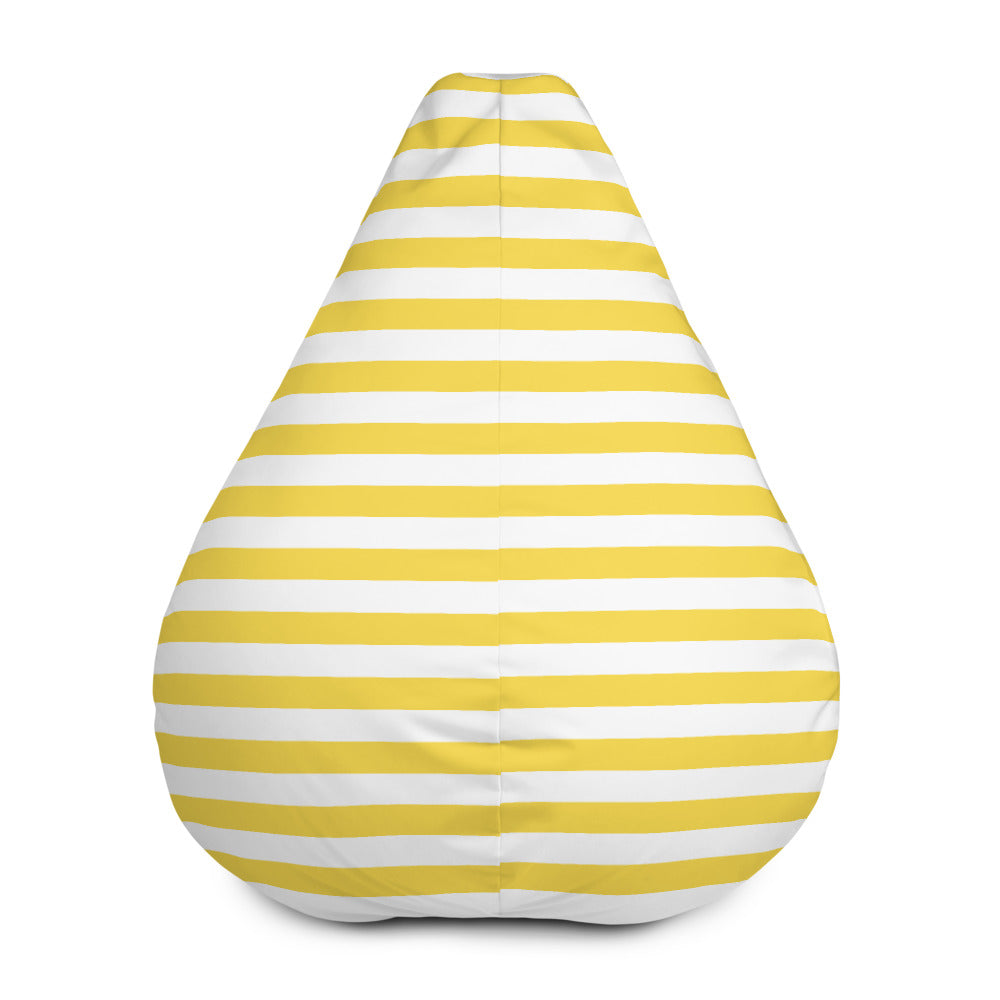 Yellow Stripes - Sustainably Made Bean Bag Chair Cover