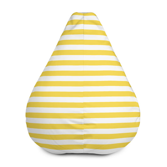 Yellow Stripes - Sustainably Made Bean Bag Chair Cover