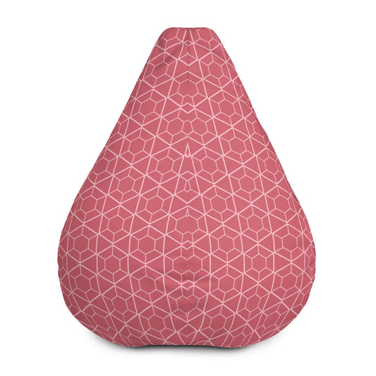 Geometric Magenta - Sustainably Made Bean Bag Chair Cover