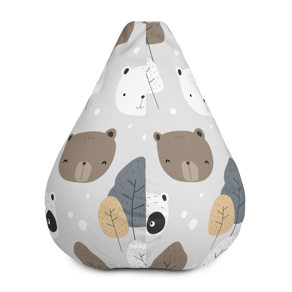 Snow Bears - Sustainably Made Bean Bag Chair Cover