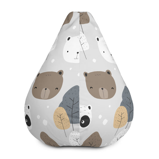 Snow Bears - Sustainably Made Bean Bag Chair Cover