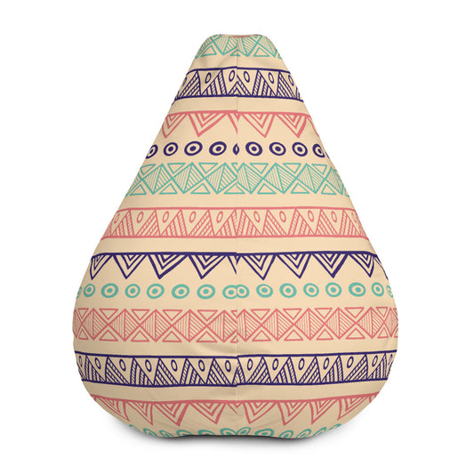 Hand Drawn Pattern - Sustainably Made Bean Bag Chair Cover