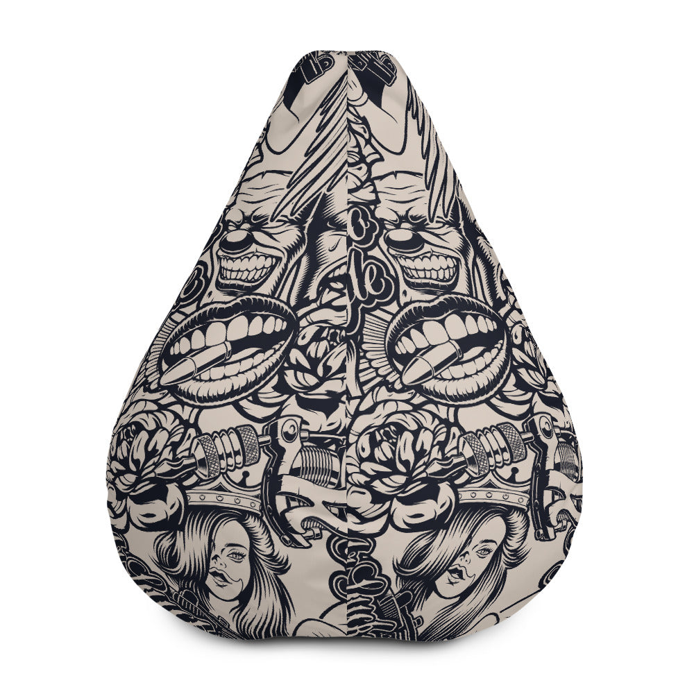Tattoo Style - Sustainably Made Bean Bag Chair Cover