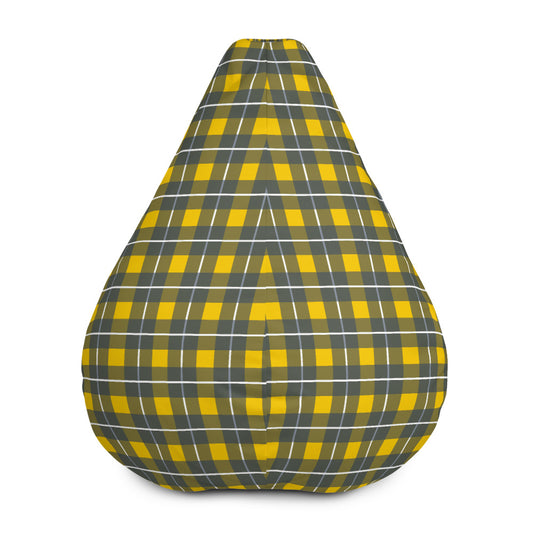 Yellow Tartan - Inspired By Harry Styles - Sustainably Made Bean Bag Chair Cover