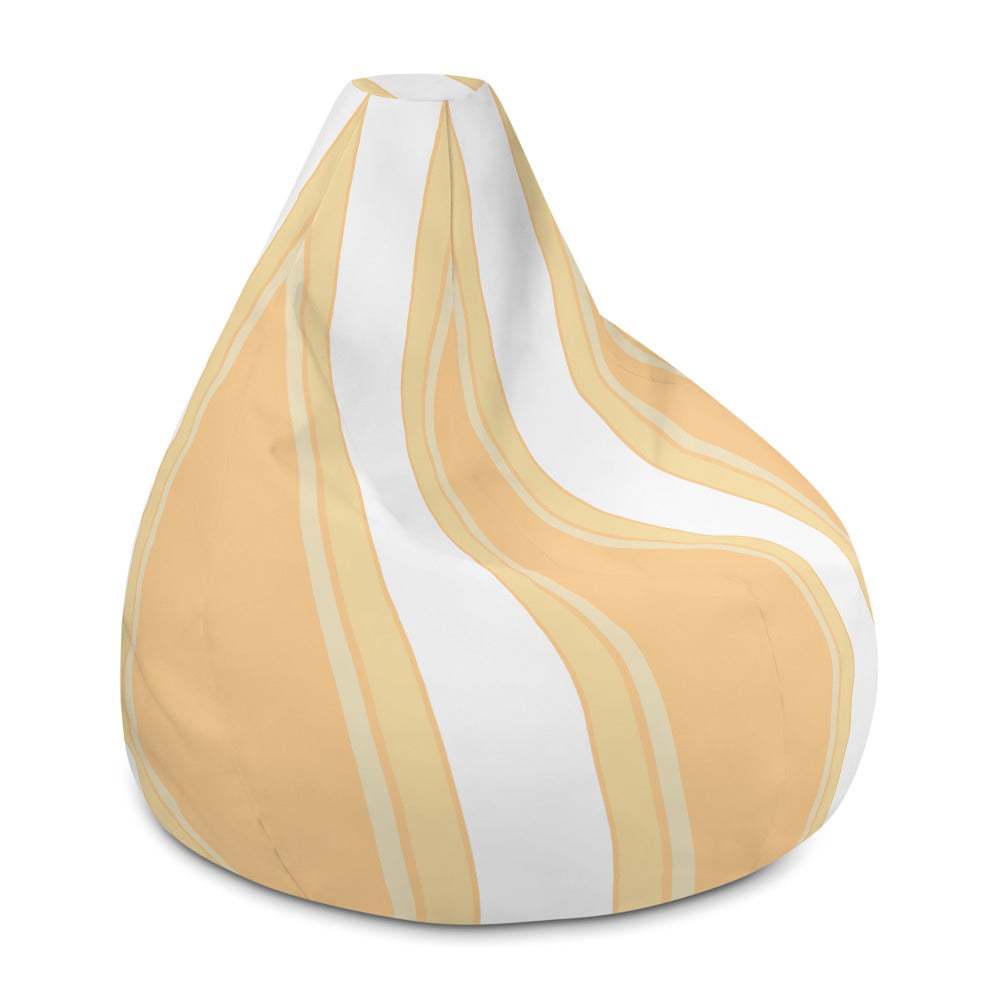 Vertical Yellow Stripes - Sustainably Made Bean Bag Chair Cover