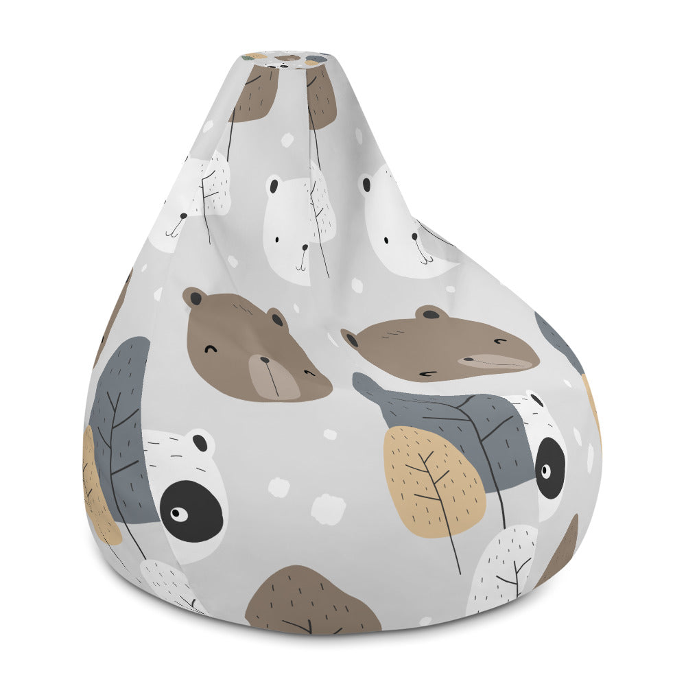Snow Bears - Sustainably Made Bean Bag Chair Cover